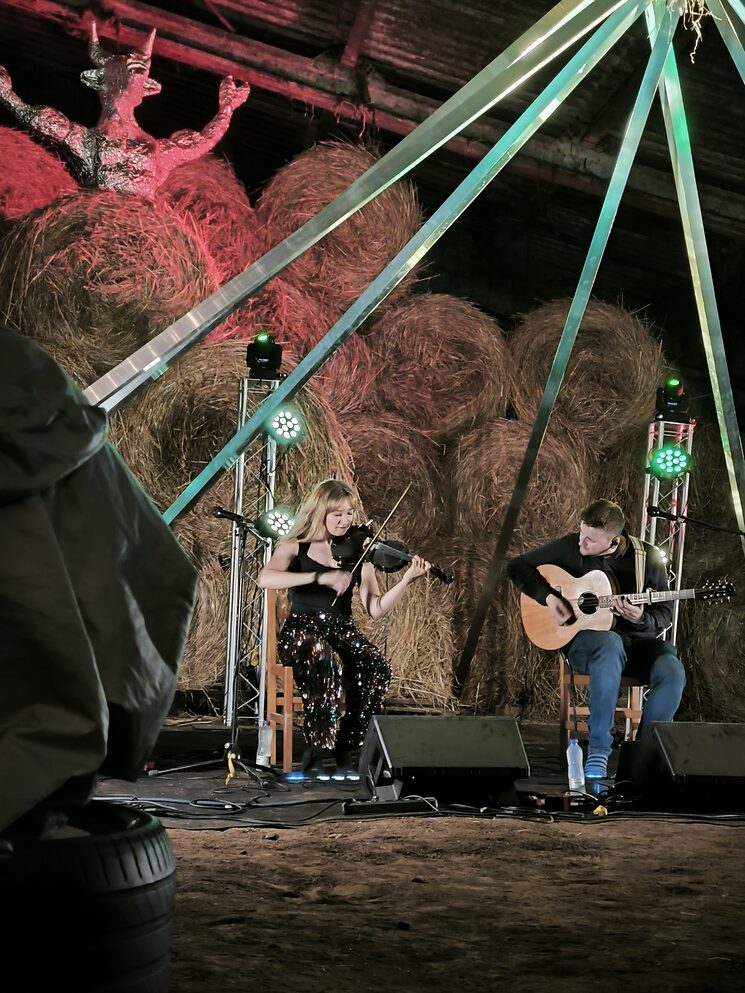 Elizabeth Davidson&Daniel Quayle no auditorio