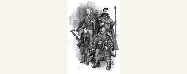 Ejemplo de ilustración que irá en el interior del libro. Aparte de otras que solo se verán en la publicación por tema de spoilers