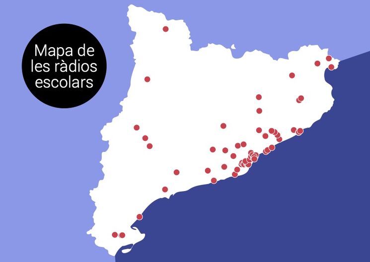 Mapa de les ràdios escolars