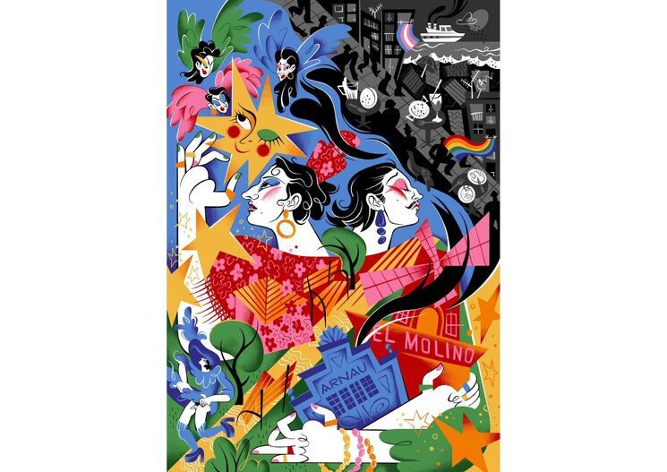 Reward poster by: Meritxell Garriga. Ocaña and Jèssica - the Barcelona we remember and can still imagine vs. the Barcelona that is becoming...