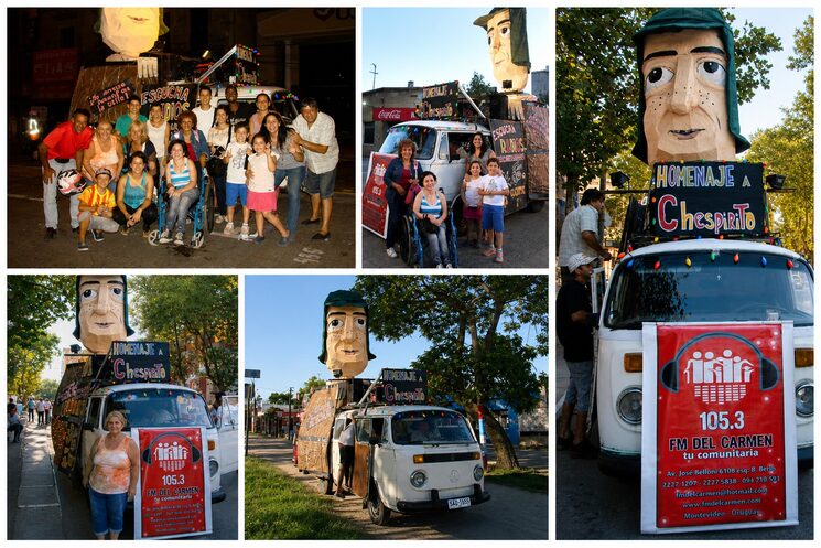 Corso barrial de carnaval en Montevideo