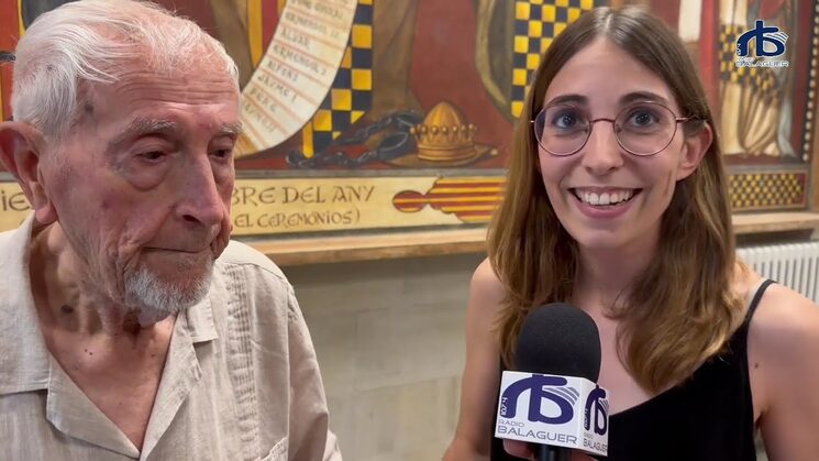 Josep Vallverdú i Anna Abad a la Casa de la Paeria de Balaguer