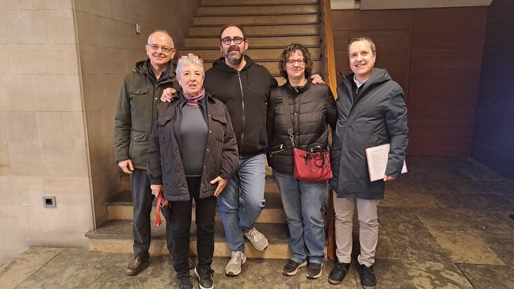 Alguns dels components de la junta del Col·lectiu Sardanista de Balaguer