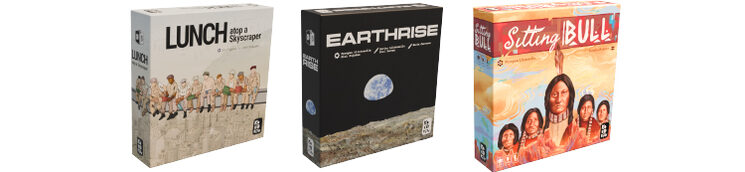 Lunch (#1), Earthrise (#2) y Sitting Bull (#3)