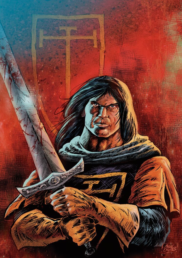 Miguel Ángel Cáceres, dibujante del Evangelio Negro y anatomía del caos, entre otros.