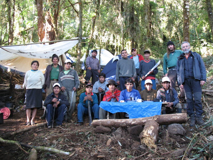 Nuestro equipo en Hatun Vilcabamba, 2008