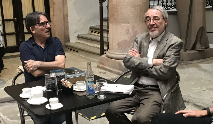 D. Onofre Sanchez Menchero y Javier Tolentino en el Museo Iconografico del Quijote de Guanajuato