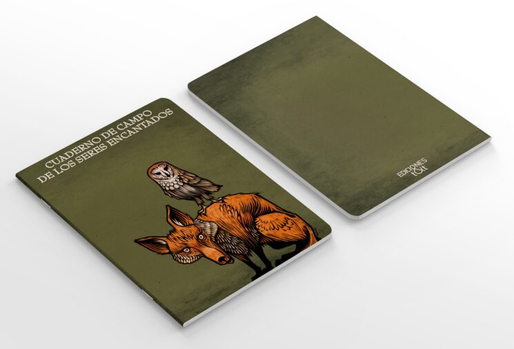 Cuaderno de campo de los seres encantados. Diseño no definitivo.