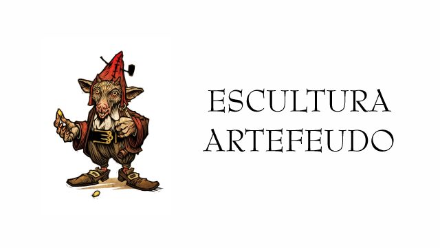 El Trasno. Ilustración de Tomás Hijo para la escultura de Arte Feudo.
