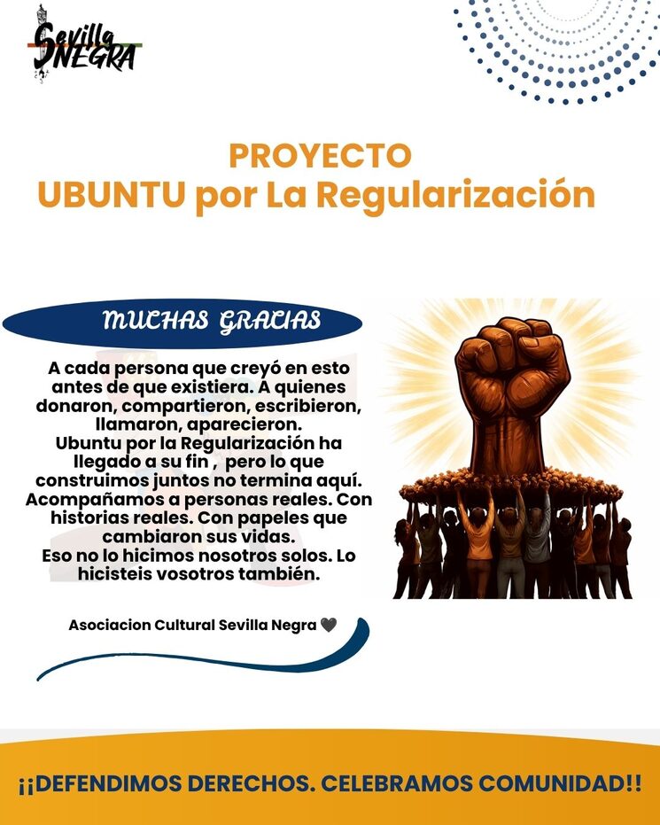 Ubuntu por la Regularización: Gracias por caminar con nosotros