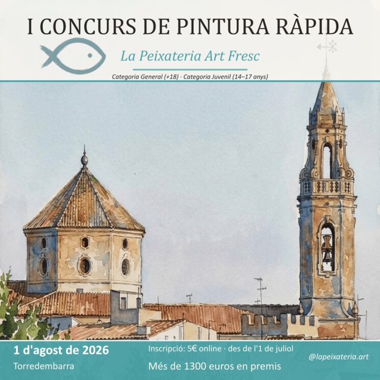 Cartell del I Concurs de pintura ràpida de La Peixateria Art Fresc