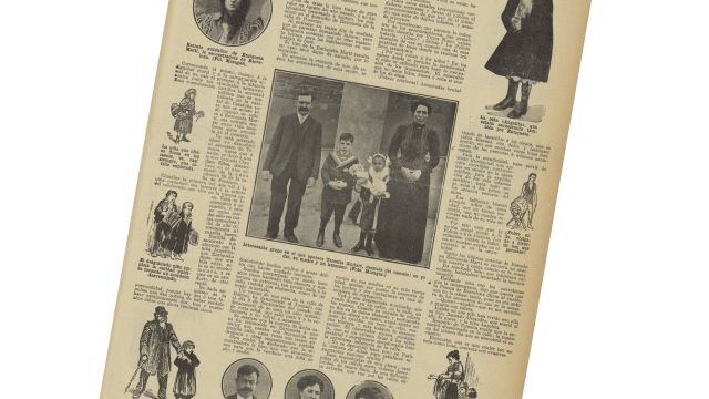 **Ejemplo** de página original de prensa de 1912
