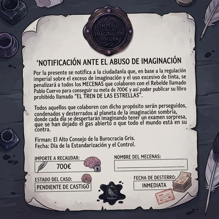Notificación para mecenas y futuros mecenas.