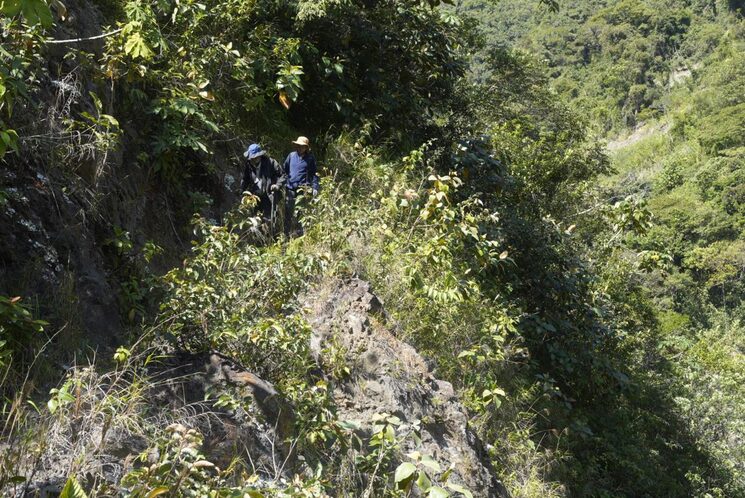 Caminando por un precario sendero