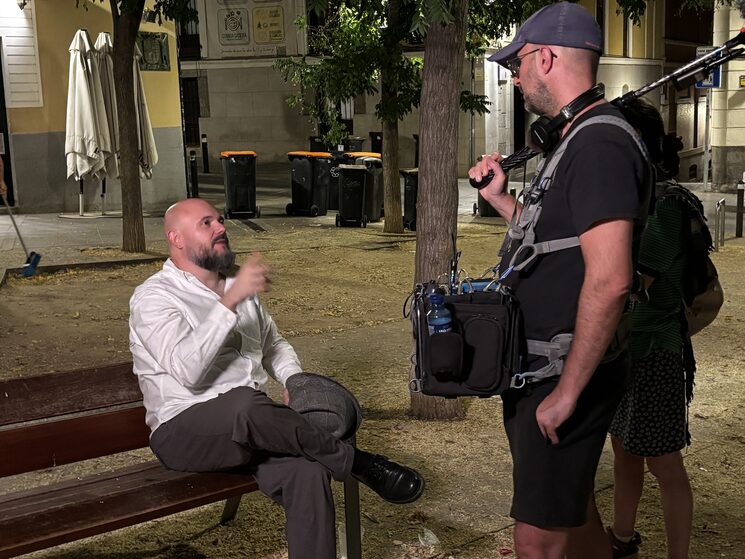 Niño de Elche con el sonidista Agost Alustiza, de LGC Films