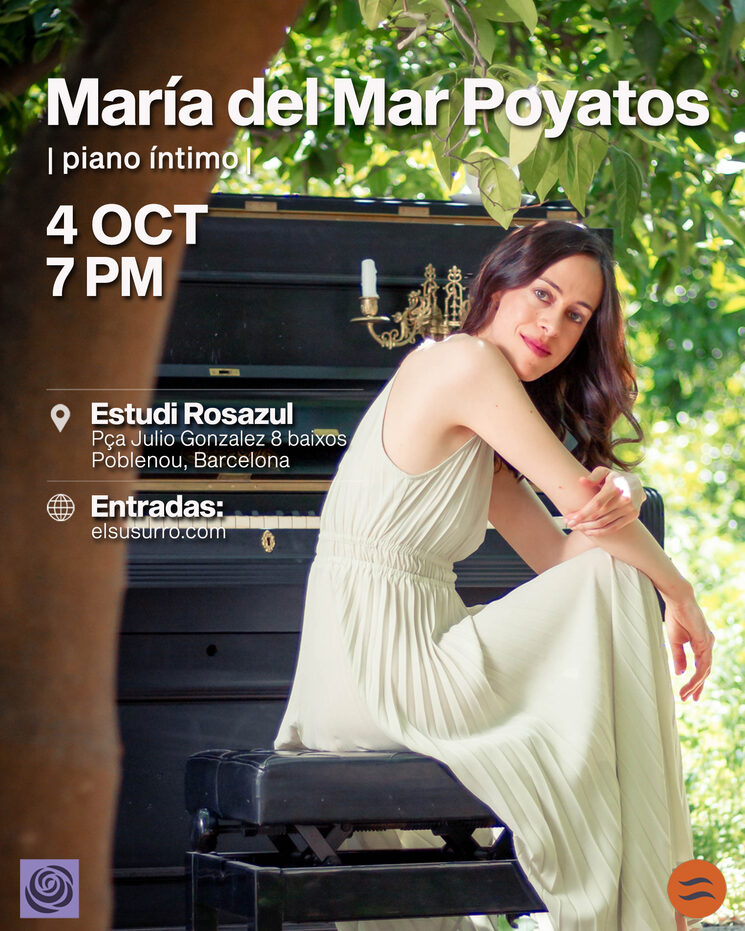 María del Mar Poyatos en BARCELONA 🎉 4 OCT 19h Estudi Rosazul para presentar "Música para unos versos"