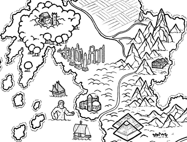 Boceto de detalles regionales.