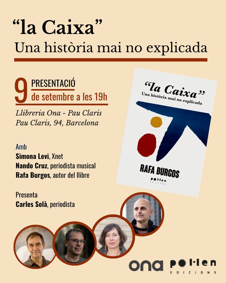 Cartell presentació a Ona Llibres