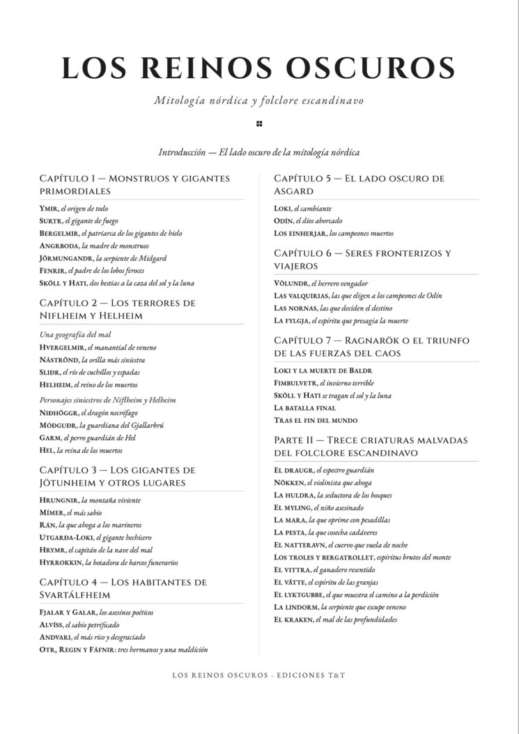 Índice del libro. Maquetación provisional.
