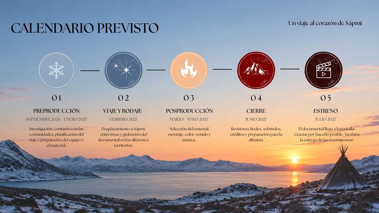 Calendario previsto
