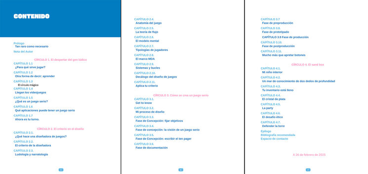 Contenido del libro