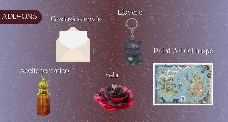 Add-ons para añadir a tu pedido