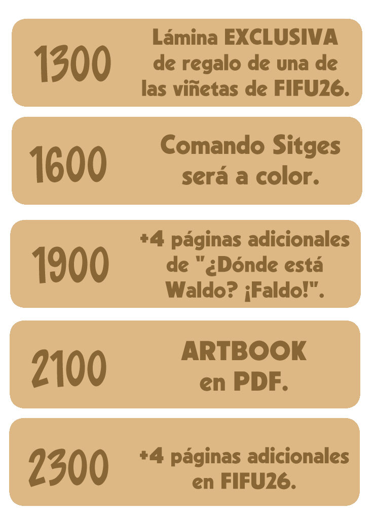 Se añadirán más metas adicionales si se desbloquearan estas ¡sería la leche, eh! xD