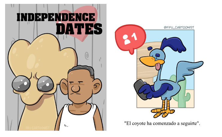 Dos de las viñetas incluidas en FIFU26.