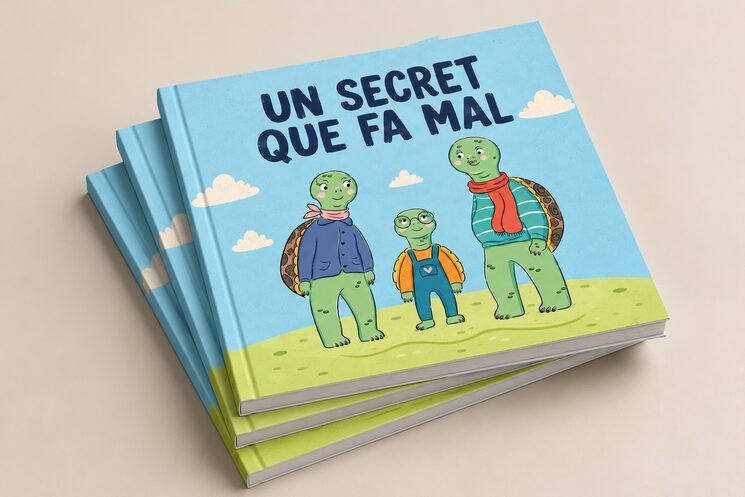 Un secret que fa mal. Nota: les imatges de la portada i el format visual del llibre i la guia són simulacions creades amb IA. L’aparença i la maquetació definitives poden variar.