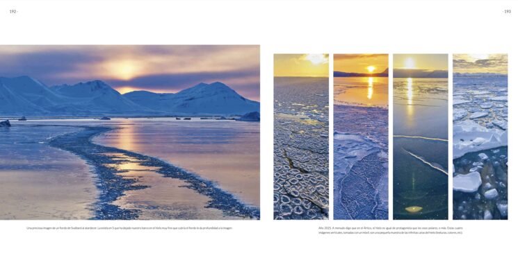 EUROPA: ejemplo de página doble del libro. Svalbard.